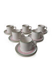 Keramika Rose Line Stackable Çay Takımı 12 Parça 6 Kişilik 22910-12