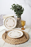 Keramika Bronze Bloom Nordic Pasta Tabağı 22 Cm 6 Adet 22927