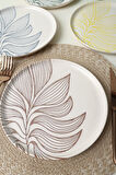 Keramika Leaf Harmony Nordıc Pasta Tabağı 22 Cm 4 Adet / 22974-77 