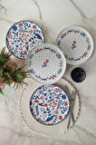 Keramika Dot & Bloom Nordic Pasta Tabağı 22 Cm 4 Adet 22963-64