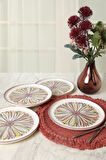 Keramika Serene Flower Nordıc Pasta Tabağı 22 Cm 4 Adet 22983