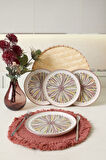 Keramika Serene Flower Nordıc Pasta Tabağı 22 Cm 4 Adet 22983
