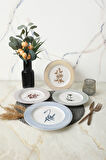 Keramika Floral Essence Assos Pasta Tabağı 22 Cm 4 Adet / 22890-93-94-22949
