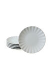 Keramika Beyaz Sirius Pasta Tabağı 22 Cm 6 Adet 004