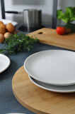 Keramika Beyaz Delta Pasta Tabağı 17 Cm 6 Adet