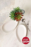 Keramika Mat Beyaz Serenity Kayık Tabak 24 Cm 2 Adet 022