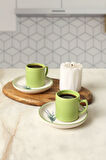 Keramika Elegant Blossoms Yeşil Kahve Takımı 4 Parça 2 Kişilik 21788
