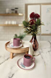 Keramika Elegant Blossoms Violet Kahve Takımı 4 Parça 2 Kişilik 21791