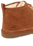 UGG Yuvarlak Burun Kısa Topuk Bağcıklı Soğuk Havaya Dayanıklı Günlük Sarı Klasik Bot Süet