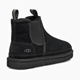UGG Yuvarlak Burun Orta Topuk Lastikli Soğuk Havaya Dayanıklı Günlük Siyah Klasik Bot Süet