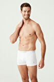 . Erkek Beyaz - Kırmızı - Lacivert 3 Lü Boxer
