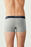 . Erkek Lacivert - Gri Melanj - İndigo 3 Lü Boxer