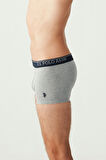 U.S. Polo Assn. Erkek Lacivert - Gri Melanj - İndigo  3 Lü Boxer