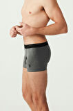U.S. Polo Assn. Erkek Antrasit Melanj - Siyah - Gri Melanj  3 Lü Boxer