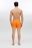 . Erkek Turuncu Orta Boy Deniz Şortu