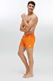 . Erkek Turuncu Orta Boy Deniz Şortu