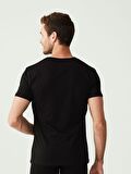 . - Erkek Battal Siyah 2 li V Yaka T-Shirt