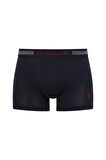 . - Erkek Battal Lacivert - Beyaz - Gri Melanj 3 Lü Boxer
