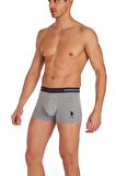 . - Erkek Battal Lacivert - Beyaz - Gri Melanj 3 Lü Boxer