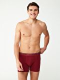 . - Erkek Modal Bordo Uzun Paçalı Tekli Boxer