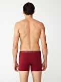 . - Erkek Modal Bordo Uzun Paçalı Tekli Boxer
