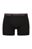 . - Erkek Modal Siyah Uzun Paçalı Tekli Boxer