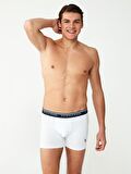 . - Erkek Modal Beyaz Uzun Paçalı Tekli Boxer