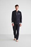U.S. POLO ASSN. - Erkek Lacivert Kapşonlu Pijama Takımı 