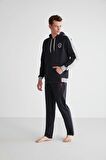 U.S. POLO ASSN. - Erkek Lacivert Kapşonlu Pijama Takımı 