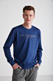 U.S. POLO ASSN. - Erkek Lacivert Yuvarlak Yaka Pijama Takımı 