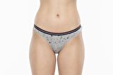 U.S. POLO ASSN. - Kadın Pembe - Gri Melanj - Lacivert 3 lü Slip 