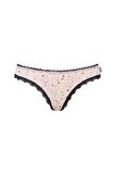 U.S. POLO ASSN. - Kadın Lacivert - Gülkurusu -Baskılı 3 lü Slip 