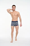 Erkek Sax - Baskılı - Lacivert 3 lü Boxer