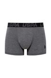 U.S. POLO ASSN. - Erkek Siyah - Antrasit -Baskılı 3 lü Boxer 