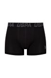 U.S. POLO ASSN. - Erkek Siyah - Antrasit -Baskılı 3 lü Boxer 