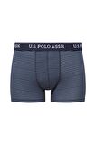 U.S. POLO ASSN. Erkek Baskılı-Lacivert-İndigo 3 lü Boxer 