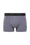 U.S. POLO ASSN. Erkek Antrasit-Siyah-Baskılı 3 lü Boxer 