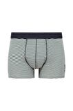 U.S. POLO ASSN. Erkek Baskılı-Lacivert-Yeşil 3 lü Boxer 