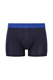 U.S. POLO ASSN. Erkek Saks-Lacivert-Baskılı 3 lü Boxer 