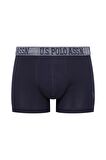 U.S. POLO ASSN. Erkek İndigo-Lacivert-Baskılı 3 lü Boxer 