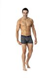 U.S. POLO ASSN. Erkek İndigo-Lacivert-Baskılı 3 lü Boxer 