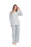 U.S POLO 17083 KADIN YUVARLAK YAKA PİJAMA TAKIM