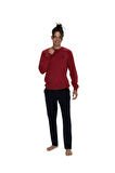 U.S. Polo Assn. Erkek Bordo Pijama Takım 18847 