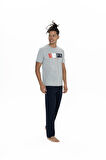 U.S. Polo Assn. Erkek Gri Melanj Pijama Takım 