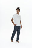 U.S. Polo Assn. Erkek Ekru 3 Lü Pijama Takım 