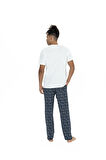 U.S. Polo Assn. Erkek Ekru 3 Lü Pijama Takım 