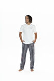 U.S. Polo Assn. Erkek Ekru 3 Lü Pijama Takım 