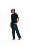 U.S. Polo Assn. Erkek Lacivert 3 Lü Pijama Takım 
