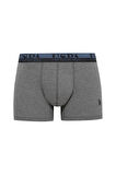 U.S. Polo Assn.  Erkek Mavi-Lacivert-Antrasit Melanj 3 lü Boxer 
