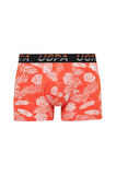 U.S. Polo Assn.  Erkek Lacivert-Turuncu-Lacivert 3 lü Boxer 